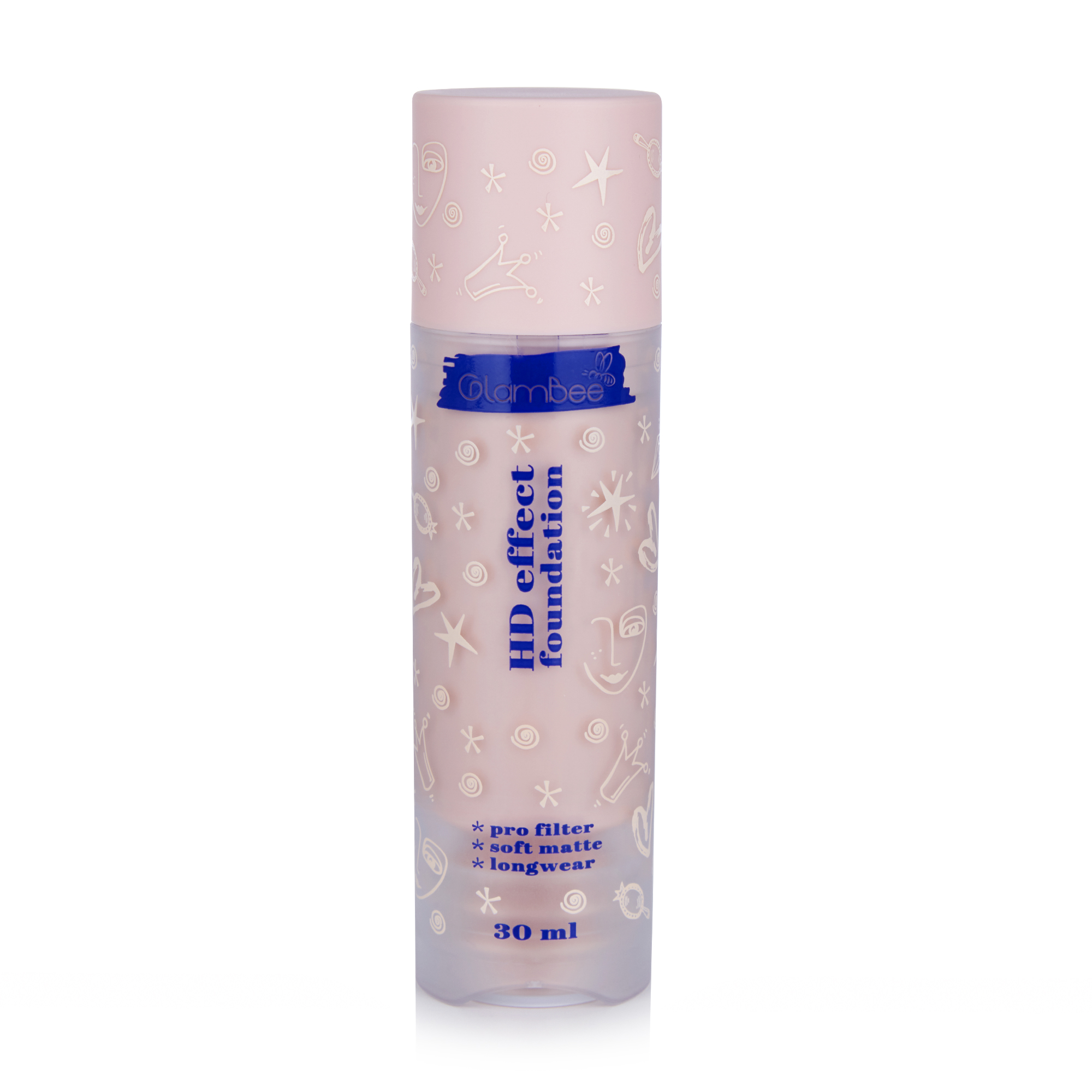 Тональний крем GlamBee HD Effect Foundation 02, 30 мл